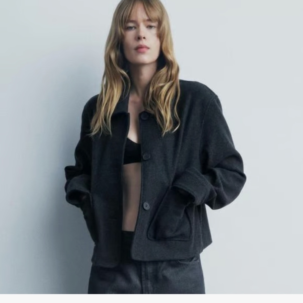 Zara Charcoal Gray Blazer